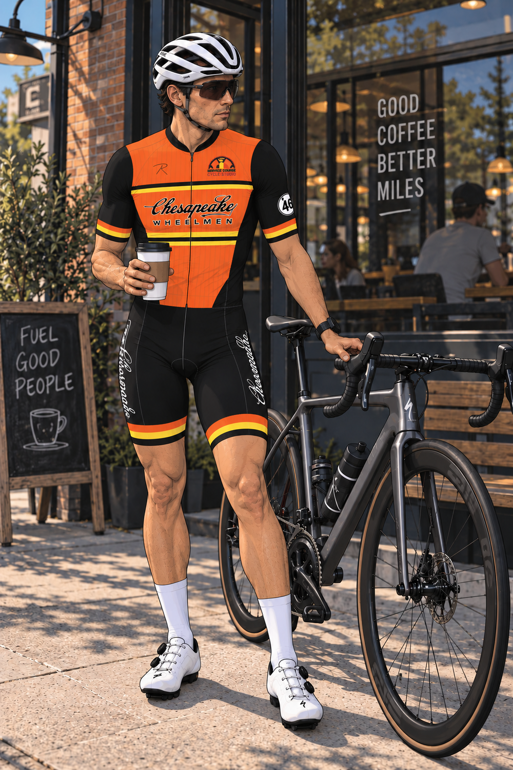 Men's H340 Apex Cycling Bibs- Wheelmen